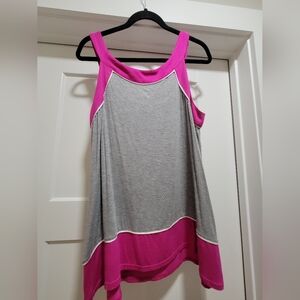 DKNY Pink and Gray Women's Tank Top